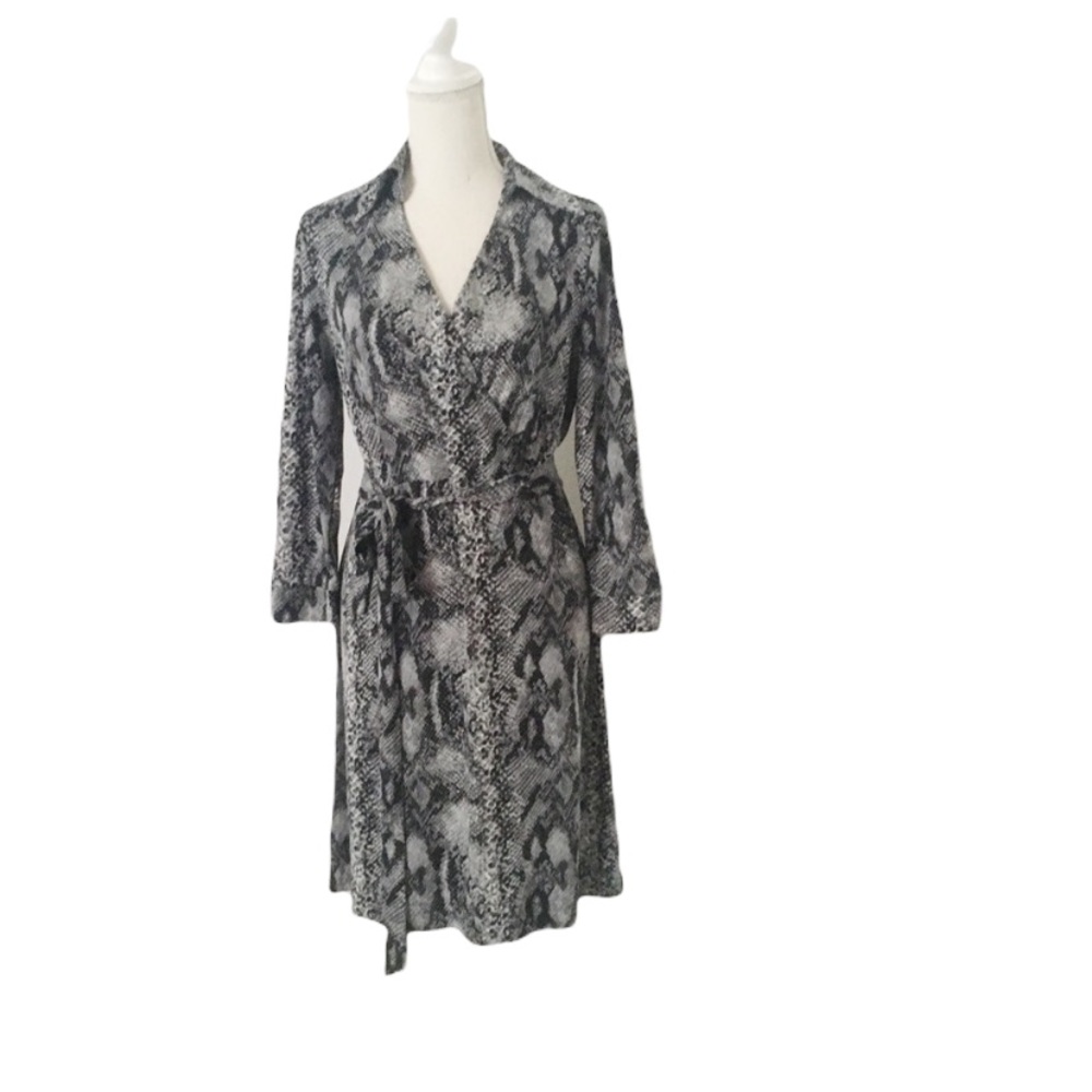 New York & Company Black Gray Dress Size Medium